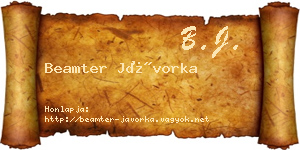 Beamter Jávorka névjegykártya